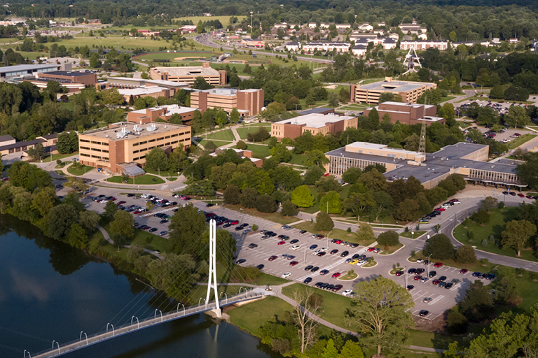 Aerial photo of the Fort Wayne campus.